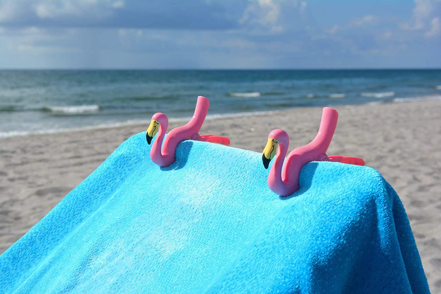 2 Pack Set Pair of Flamingo Beach Towel Clips Jumbo Size for Beach Chair, Cruise Beach Patio, Pool Accessories, Household Close Snacks Clip, Baby Stroller. - image 4 of 4