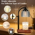 thumbnail image 3 of Candle Warmer Lamp with Timer Dimmer, Birthday Gifts for Women Mom Sister, House Warming Gifts Vintage Home Decor, Adjustable Height Wax Melt Warmer for Jar Candles with 2 Bulbs, 3 of 9