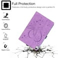 thumbnail image 3 of Wallet Case for iPad Mini 2021(6th Generation), iPad Mini 6 Case with Pen Slot, Allytech PU Leather Scratch-Free Anti-Slip Stand Card Pocket Embossed Butterfly Floral Case for iPad Mini 6 8.3", Purple, 3 of 6