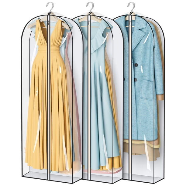 Bolsas para ropa MISSLO 65 transparentes para colgar ropa, 3 paquetes