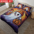 thumbnail image 3 of Lotusprinthandmade Cute Spooky with Pumpkin Halloween Bedding Set, Multicolor, 88x88, 3 of 3