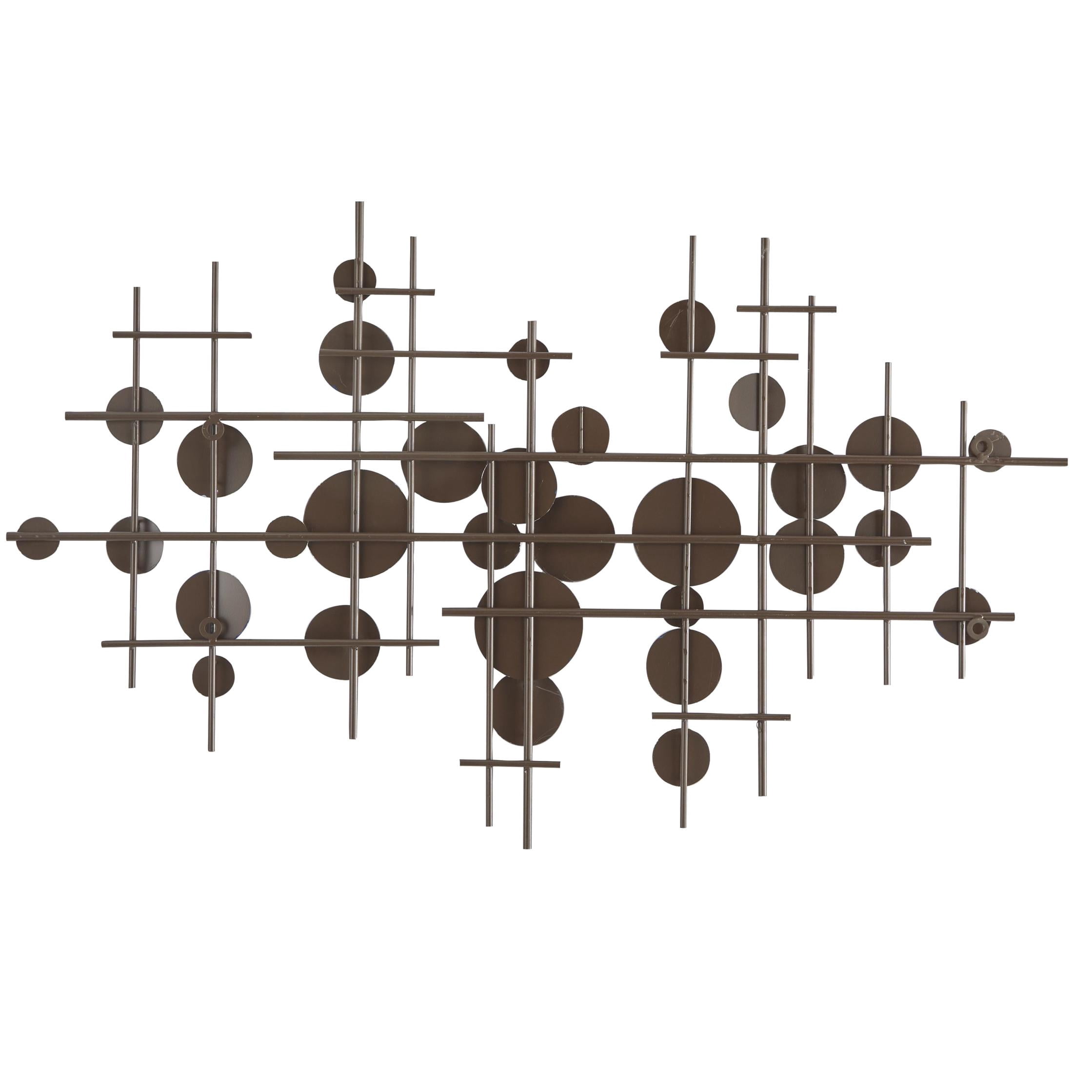 CosmoLiving by Cosmopolitan Blue Metal Overlapping Circle Geometric Wall Decor