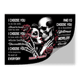thumbnail image 4 of Lotusprinthandmade Personalized Name Skull Couple We're A Team I Choose You Poster 16" x 24", 4 of 5