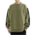 thumbnail image 2 of PNTUTB Men's Fashion Crewneck Sweatshirts Color-blocking Long Sleeve Casual Loose Pullover Shirt, 2 of 6