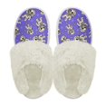 thumbnail image 2 of Chririnla Purple Fuzzy House Shoes for Women Casual Warm House Shoes Astronaut Skull Winter Home Slippers with Anti-Skid Sole for Home & Bedroom, 2 of 7