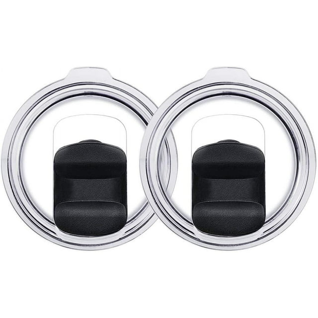 Case Pack Magnetic Tumbler Lids - Fits YETI Rambler, Ozark Trail, Old Style Rtic (Does not fit newer RTIC) - Replacement Magnetic Slider, Magnetic Spill-Proof Tumbler Lid (20 oz, Black)