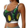 thumbnail image 2 of Fotbe big farm tractor Sujetador Deportivo Largo sin Aros para Mujer con Almohadillas y Soporte Medio, Transpirable y Absorbente, Camiseta Tipo Chaleco o Tank Top-Large, 2 of 8