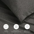 thumbnail image 4 of Noble Linens 4 Piece Jersey Knit 100% Cotton Sheet Set, Gray, TwinXL, 4 of 11