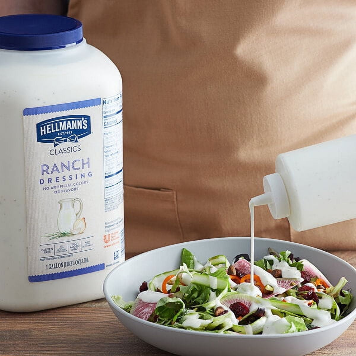 hellmann's classic house salad dressing Hellmann's Classics Creamy Ranch Salad Dressing, Gluten-Free, No Added MSG,  1 Gallon Jug