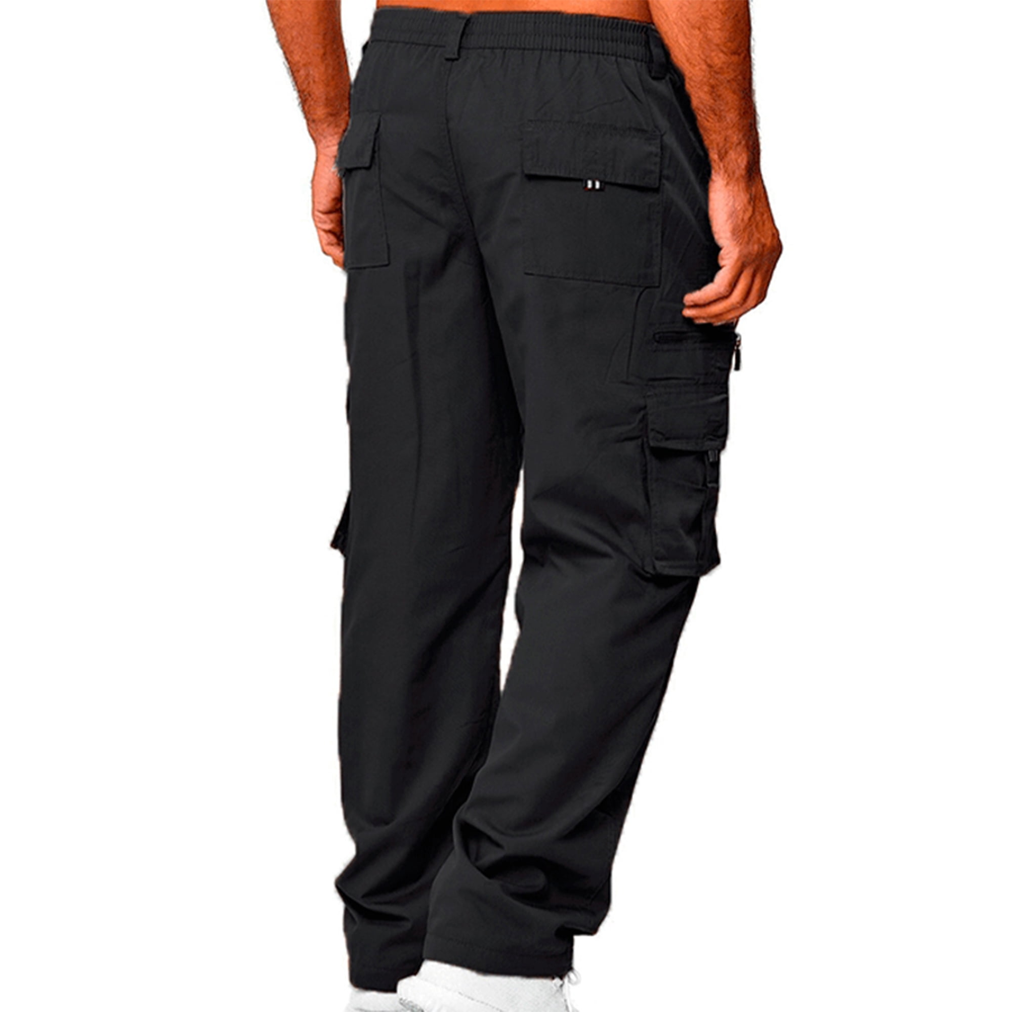 Casual Daily Pocket Potholes Loose High Waist Straight Bottoms Casual Daily Pocket Potholes Loose High Waist Straight Bottoms