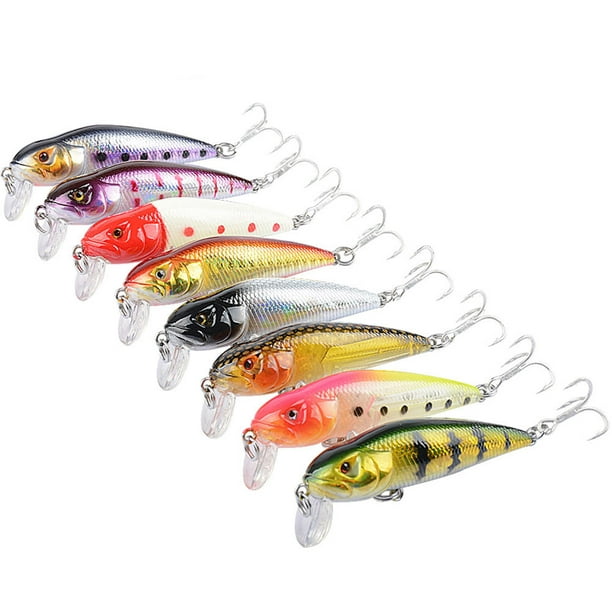 Catfish Baits Minnow Fishing Lure with 3 Hooks Floating Artificial