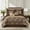 Brown Gold, variant on Lanco Black Gold California King Size Comforter Set , 7 Piece Jacquard Floral Bedding Set , Pillow & Shams , Bedskirt , Soft Bedding Comforters & Sets