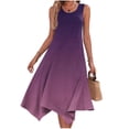 thumbnail image 2 of LNGOOR Robe d'Été Décontractée pour Femmes Sans Manches, Ourlet en Pointe, Robe Midi Fluide à Bretelles, Robe de Plage pour les Vacances, 2 of 6
