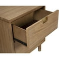thumbnail image 3 of Alpine Furniture Easton 2 Drawer Wood Bed Side Table Nightstand, Sand Beige, 3 of 4
