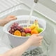 thumbnail image 2 of Cesta doble para escurrir, cesta de plástico para verduras, apta para lavavajillas, plato para frutas de cocina, alto rendimiento, fácil de limpiar, diseño compacto, ideal para hogares, 2 of 6