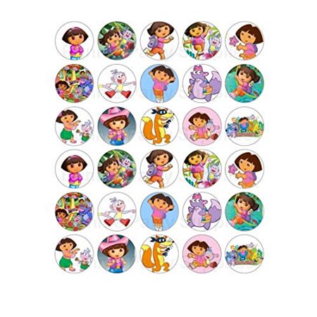 30 x Dora the Explorer Edible Rice Wafer Cupcake Toppers - Hot (Best Cake Mix For Birthday Cake)