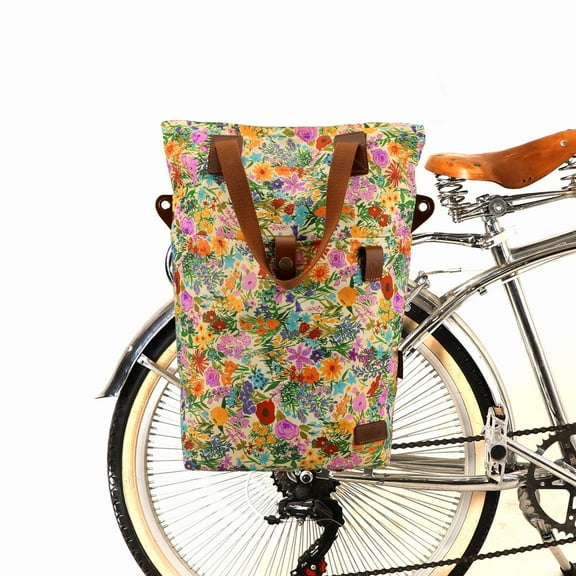 TOURBON Bike Back Seat Bag Nylon Bicycle Single Pannier Stylish Shoulder/Tote Pack
