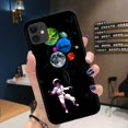 thumbnail image 1 of Coque arrière en silicone souple TPU pour iPhone, compatible modèles 6, 7, 8, 11 Pro Max, X, Poly, XS Max, 12 Mini, lune, étoile, astronome, drôle qiuyongming unisex, 1 of 2