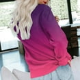 thumbnail image 4 of Long Sleeve Sweatshirt for Women Casual Crewneck Gradient Color Pullover Tops Lightweight Fashion Loose Fit Fall Clothing, 4 of 5