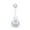 Blue, variant on Tongue Barbell with Colorful Acrylic Whistle and Skull Design 14g