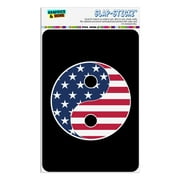 USA Patriotic Yin and Yang American Flag Home Business Office Sign