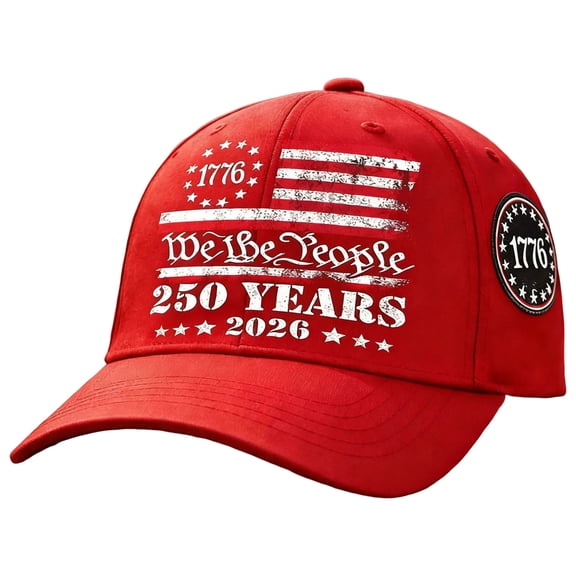 WUANDIXFA Womens Trucker Hat 250 Anniversary USA Hat 250 Year American Anniversary Hat Embroidery Patriotic Adjustable Baseball Cap Red,One Size