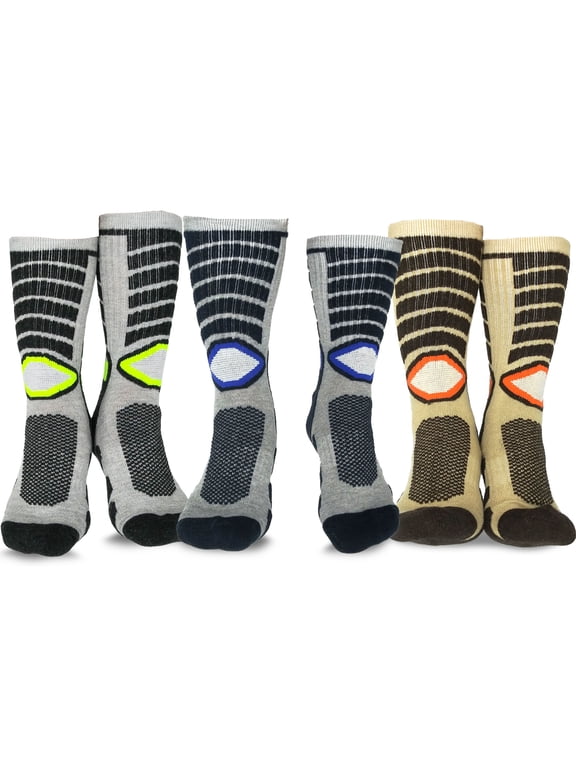 TeeHee Fashion Wool Boot Crew Socks for Women and Men 3-Pair Pack (Men-Wool Sports)