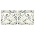 thumbnail image 3 of Birds and Flowers Pattern Kitchen Curtains Tier Set 27x36 Inch 2 Panels Semi Sheer Light Filtering Privacy UV Protection, 3 of 8