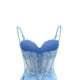 thumbnail image 5 of Vestido de fiesta Clothfun con apliques de encaje satinado, color burdeos, 5 of 7