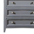 thumbnail image 5 of Lile 50 Inch Tall Dresser Chest, 6 Drawer, Crown Molding, Solid Wood, Gray, 5 of 6