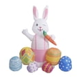 thumbnail image 1 of Decoración inflable de Pascua para exteriores: conejo inflable y huevos de colores., 1 of 9