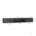 thumbnail image 3 of Aukfa Wall Mounted Floating TV Stand for TVs up to 65" with 16 Color LEDs and Power Outlet, Black, 3 of 8