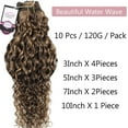 thumbnail image 4 of HAHDAXIA Natural Curly Hair Extensions Clip in Human Hair Triple Weft Clip in Hair Extensions Wavy Hair Brown Highlighted Blonde Natural Curly Clip in Human Hair Pieces 10Pcs 120Gram Clip Ins, 4 of 7