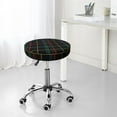 thumbnail image 7 of Easygdp Buffalo Plaid Dark Green Easy To Install Bar Chair Cover&Cound Chair Cover&Elastic Stool Cover, Washable&Bottom With Elastic Edge - 12 Inch, 7 of 7