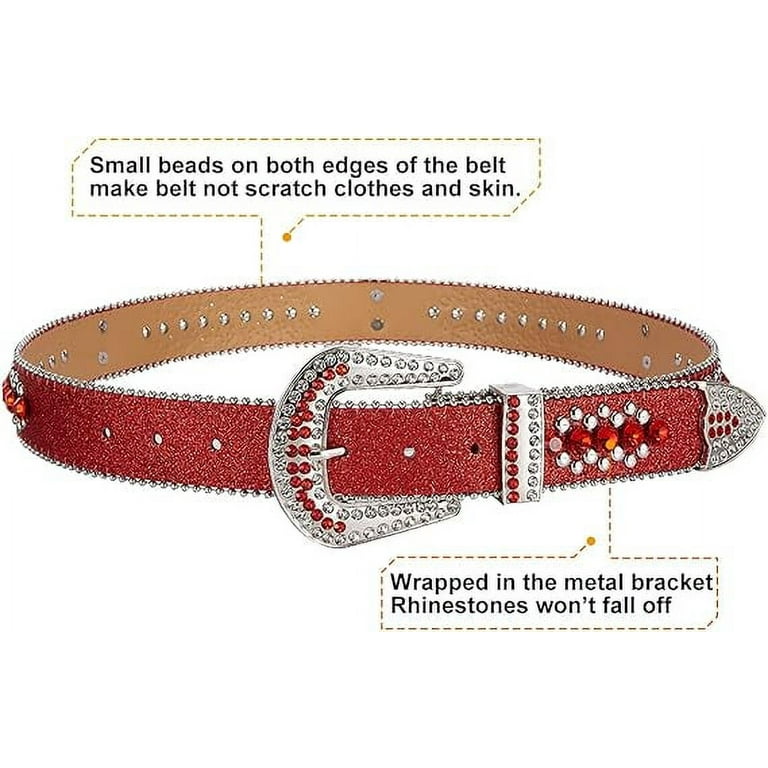 Dream Apparel Rhinestone Belt for Men and Women, Western Cowgirl