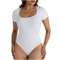 Gmluru Shapewear For Women Sexy Tight Fitting Casual Solid Yoga Jumpsuit Shorts Corset White Shaping Underwear Xs-3XL