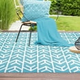 thumbnail image 6 of Contemporary Arrow Indoor/ Outdoor Area Rug, 6' x 9', Teal, 6 of 9