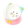 thumbnail image 1 of Cuenco para comida de gatos, cuenco de alimentación para mascotas, cuenco de agua potable para perros pequeños, accesorio alimentador , Rosado Yinane Cuenco elevado para gatos, 1 of 8