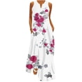 thumbnail image 2 of Up to 65% off!Womens' Summer Fashion Dress 2024 Plus Size Bohemian Casual Loose Printed Beach Tank Dress V-neck Pocket Sleeveless Sundress Gift for Women On Sale, 2 of 5
