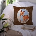 thumbnail image 3 of Red and White Basenji Fabric Decorative Pillow, 3 of 4