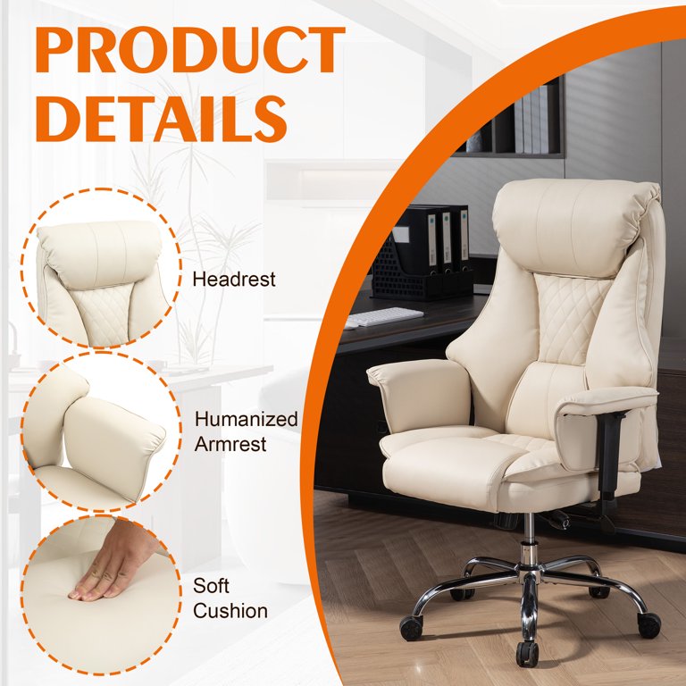MOONMISS Adjustable Height Office Chair - Swivel Lumbar