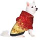 thumbnail image 2 of Fotbe Red Gold Glitter Sudadera con Estampado para Perros Pequeños – Suéter con Capucha para Mascotas, Tela Suave de Forro Polar con Bolsillo-Medium, 2 of 7