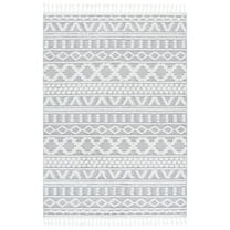 SAFAVIEH Trends Hermite Geometric Area Rug, Grey/Ivory, 4' x 6'
