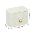 thumbnail image 2 of Uxcell Velvet Ring Box, 4 Slots Travel Ring Box Jewelry Holder Portable Mini Jewelry Case for Rings, White, 2 of 6