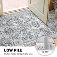 thumbnail image 5 of MJIAexp 2'x8' Boho Runner Rug,Non Slip Washable Floral Hallway Runner Rug with Rubber Backing, Low Pile Faux Wool Distressed Carpet for Kitchen, Laundry, Bedroom, Entrance,Grey, 5 of 8