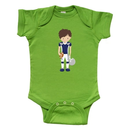 

Inktastic Cute Boy Brown Hair Rugby American Football Gift Baby Boy Bodysuit