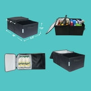 FH Group E-Zroof Insulated Mater Travel Collapsible Dual Purpose Car SUV Truck, Trunk Organizer with Cooler, Large Capacity Storage Box, Storage Organizer with Built in Handles for Easy Grip