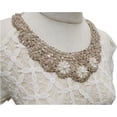 thumbnail image 3 of CAILDANL Detachable Blouse False Collar Sequins Pearl Flower Fake Collar Choker Peter Pan Necklace, 3 of 5