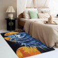 thumbnail image 3 of Wolf Rugs for Living Room Bedroom - Moon Rug 3x4 - Starry Sky Carpet for Home Decor - Washable Non Slip Patterned Indoor Small Area Rug - Soft & Low Pile (ZJ&234), 3 of 7