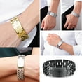 thumbnail image 2 of Minnieouse Punk Jesús Titanio Acero Ancho Brazalete Acero inoxidable Regalo de cadena de moda Grabado Cool Men Dual Ropa, zapatos y accesorios Miscelánea Negro Cristo Minnieouse AP014600-04, 2 of 6